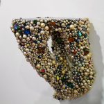Acrylic, pearls, costume jewelry, wood, Formica. Collection of Jimmy Wright
